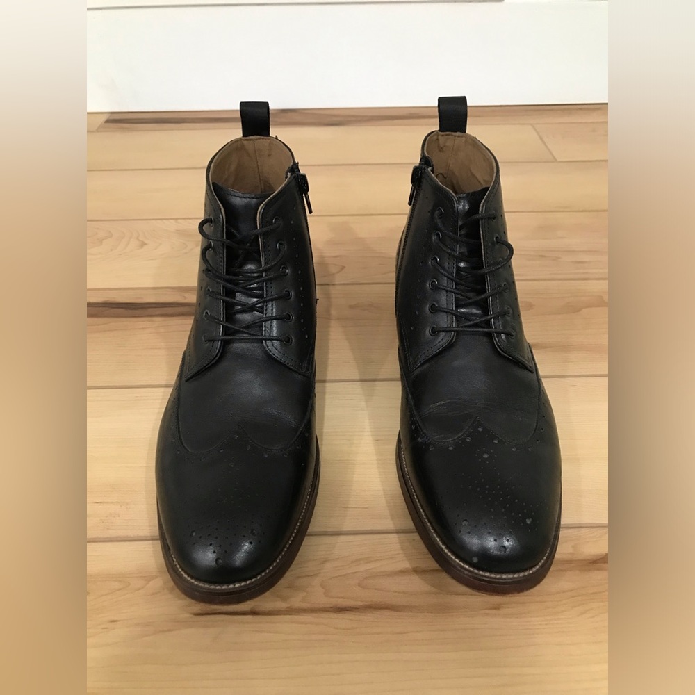 ALDO Black Leather Dress Boots in Men’s Size 10 - Picture 2 of 13